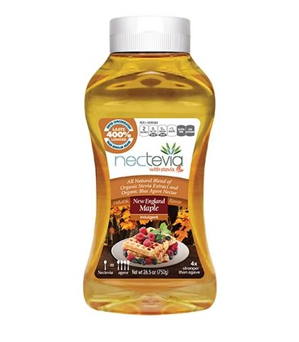 Nectevia New England Maple Agave Nectar with Stevia, Steviva (750g) - Click Image to Close